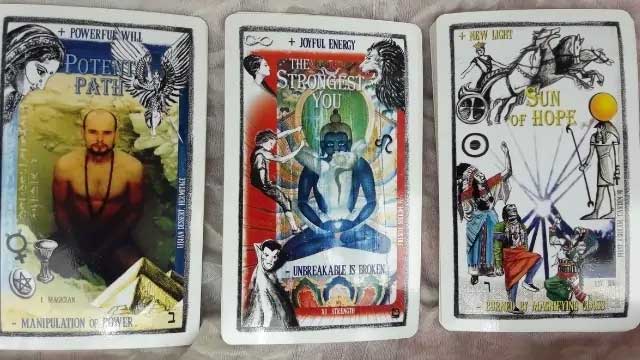 Tarot cards from Guru Jára’s best-selling deck