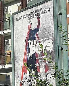 Manifesto di "The Boys" a Milano