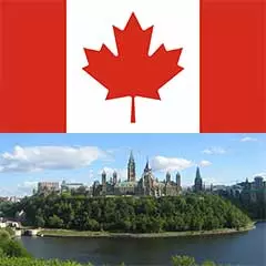 Canada Flag and Parliament