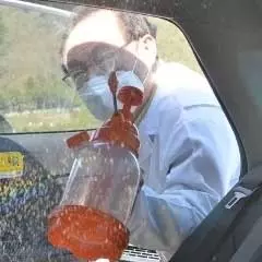 Disinfecting the car of the Mayor of Busan on February 13, 2020