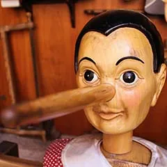 Pinocchio che mente illustra la MIVILUDES