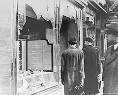 Kristallnacht,  the night of broken glass