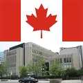 Canada flag and Toronto Branch of the Ontario Superior Court of Justice