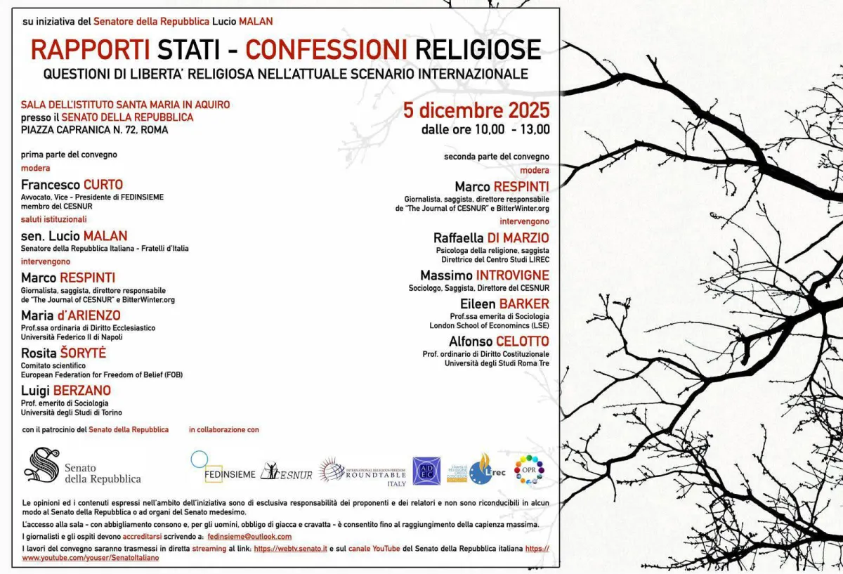 2025-12-05 Rapporti Stato-Confessioni religiose
