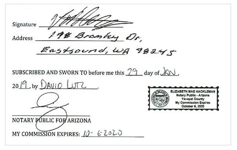 David Lutzs affidavit