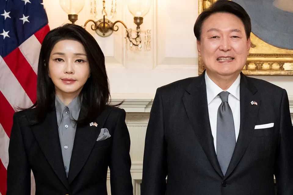 President Yoon Suk Yeol and his wife Kim Keon Hee
