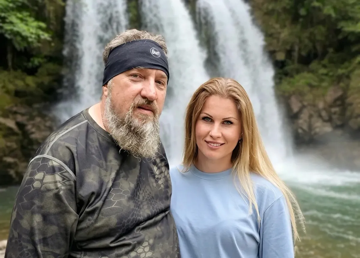 Rudnev and his wife in Montenegro