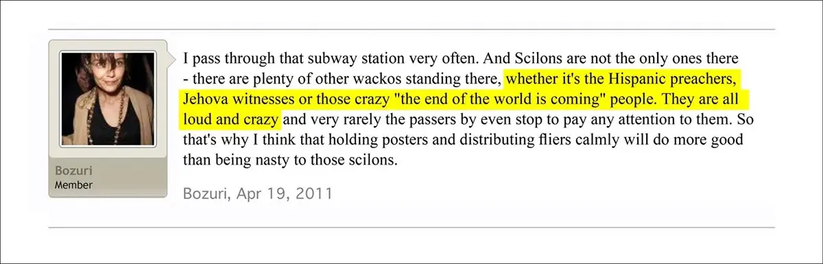 Arielle SIlverstein's post on Jehovah Witnesses