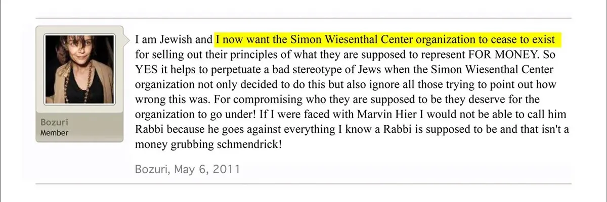 Arielle SIlverstein's post on Simon Wiesenthal