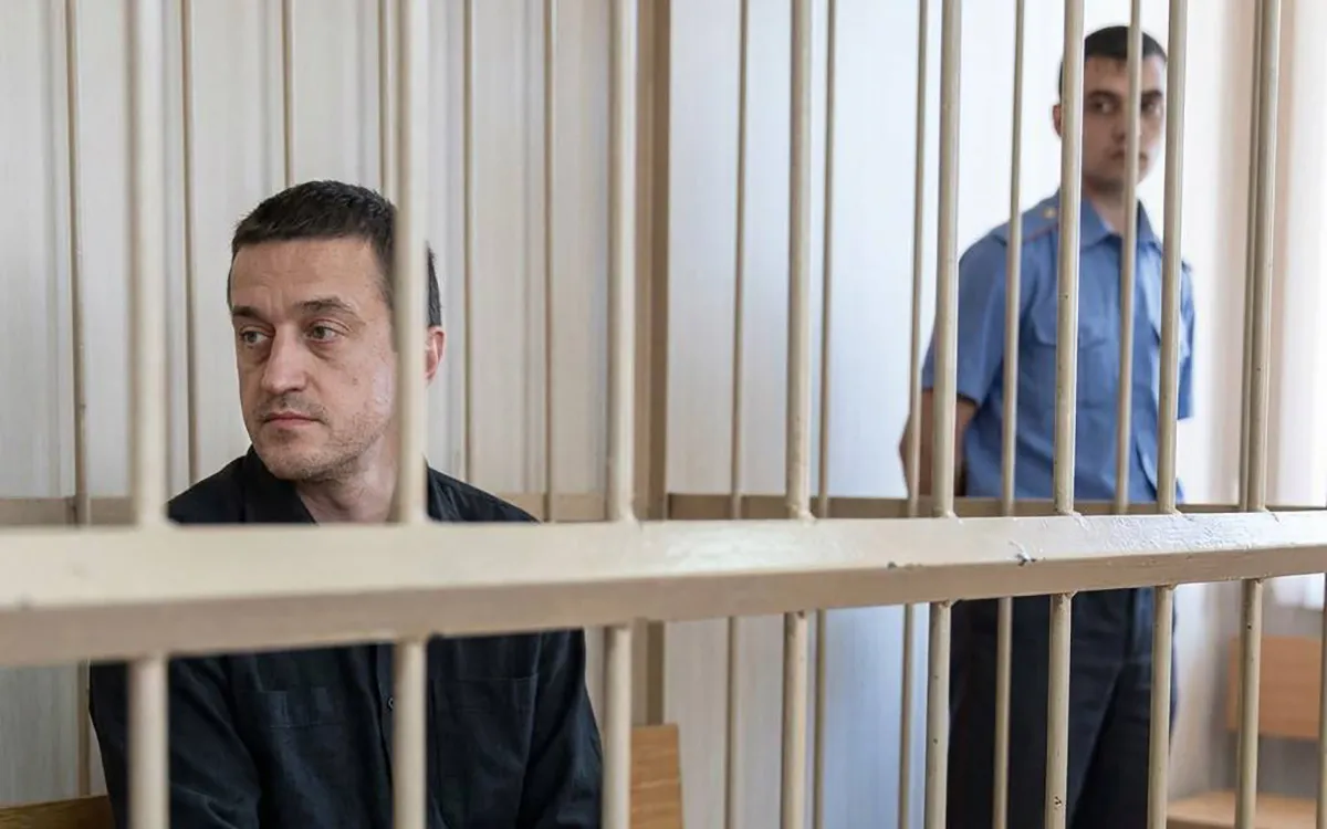 Rudnev during his trial in Russia